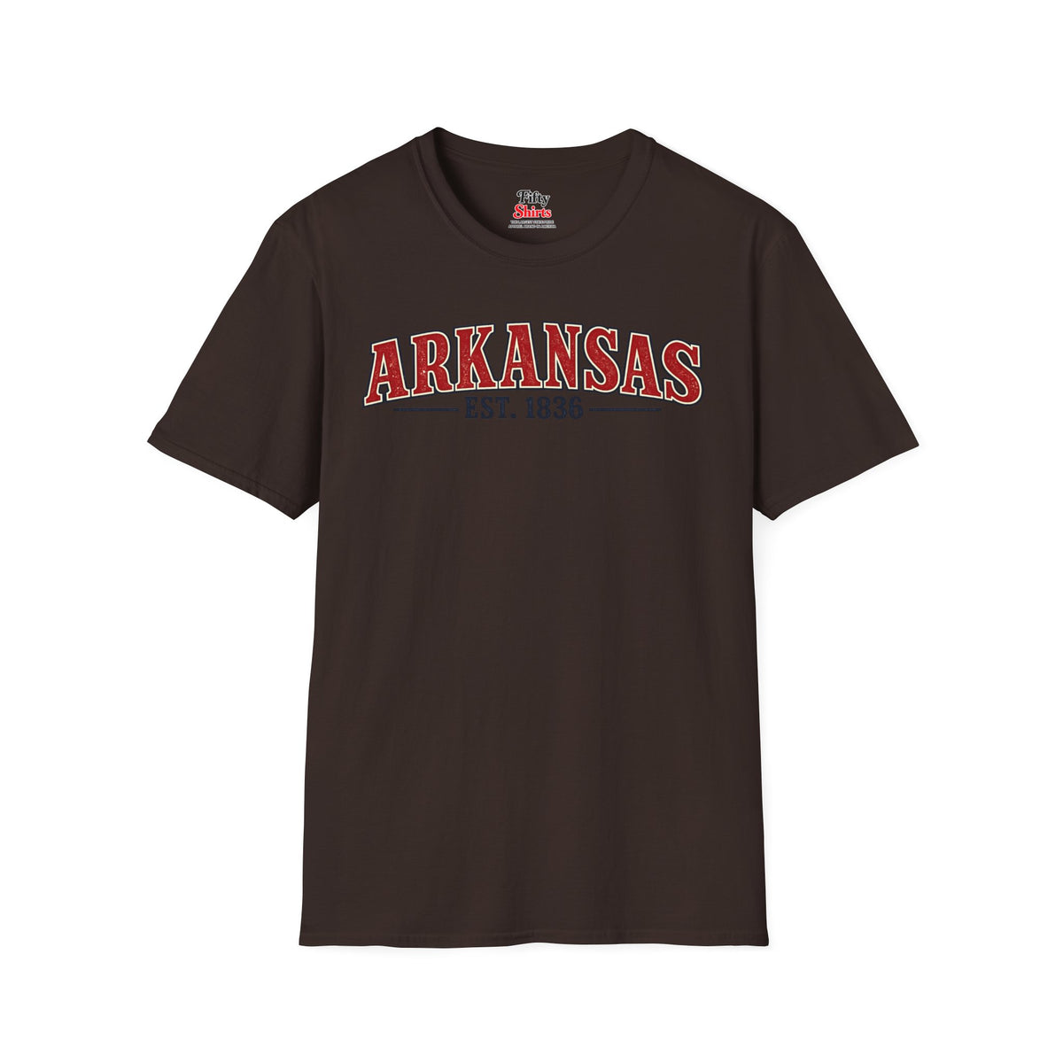 Arkansas Est 1836 Unisex Softstyle T Shirt State Name Graphic Tee
