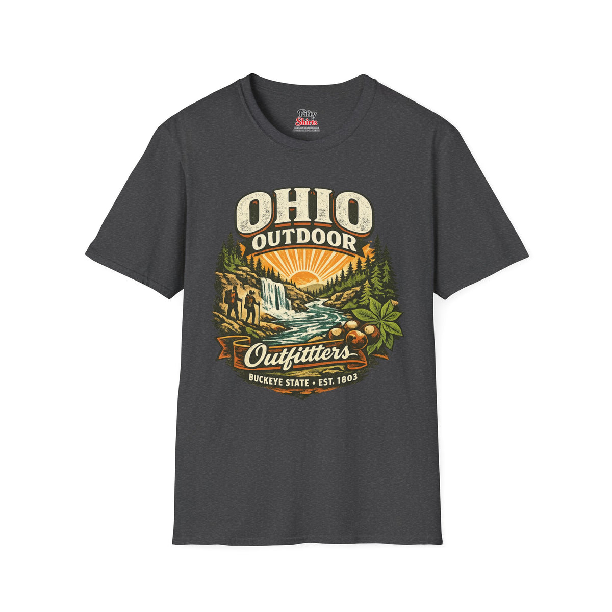 Ohio Outdoor Outfitters Unisex Softstyle T Shirt State Pride Graphic Tee Collections FS03