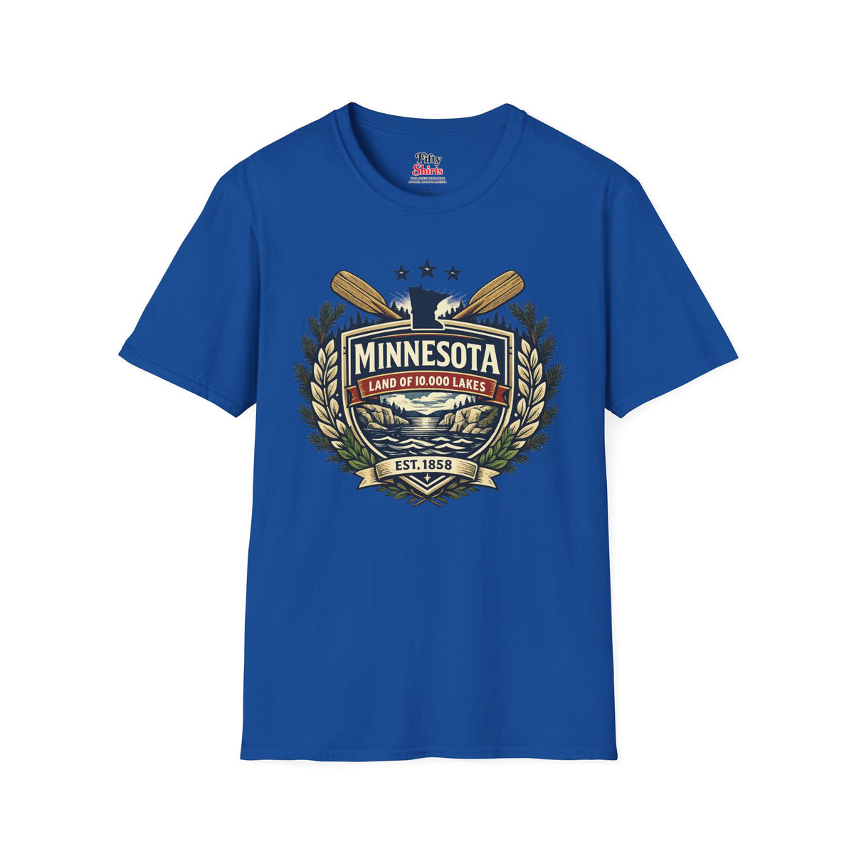 Minnesota Heritage Badge Unisex Softstyle T Shirt State Pride Graphic Tee Collections FS03
