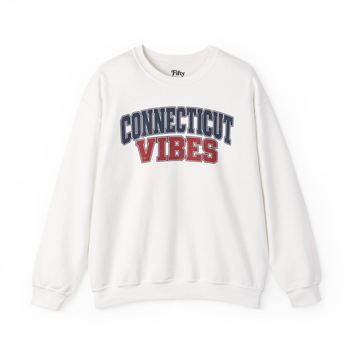 Connecticut Vibes Unisex Crewneck Sweatshirt State Name Graphic