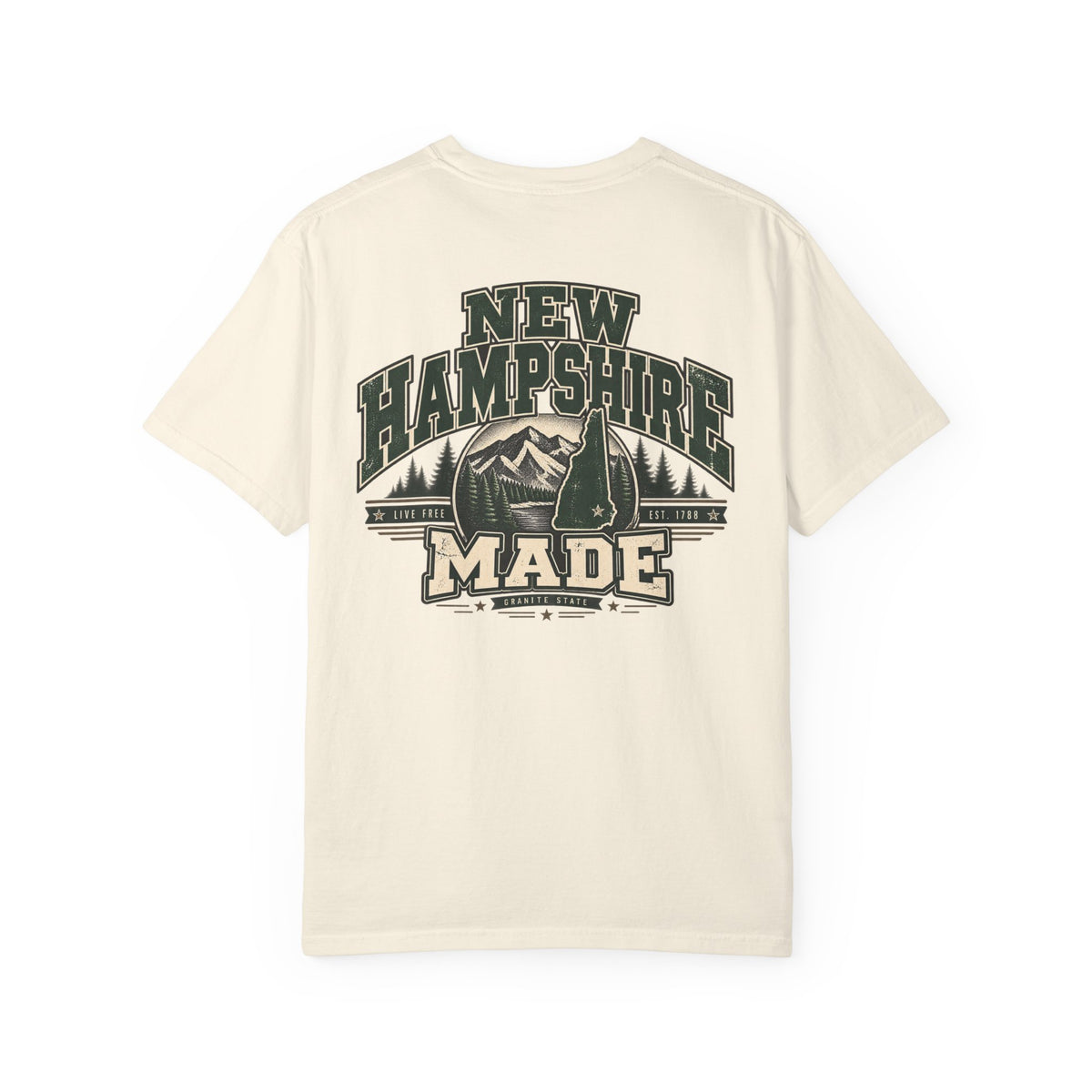 New Hampshire Made Unisex Comfort Color 1717 Streetwear Graphic Tee