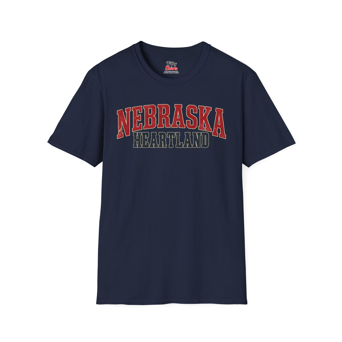 Nebraska Heartland Unisex Softstyle T Shirt State Name Graphic Tee