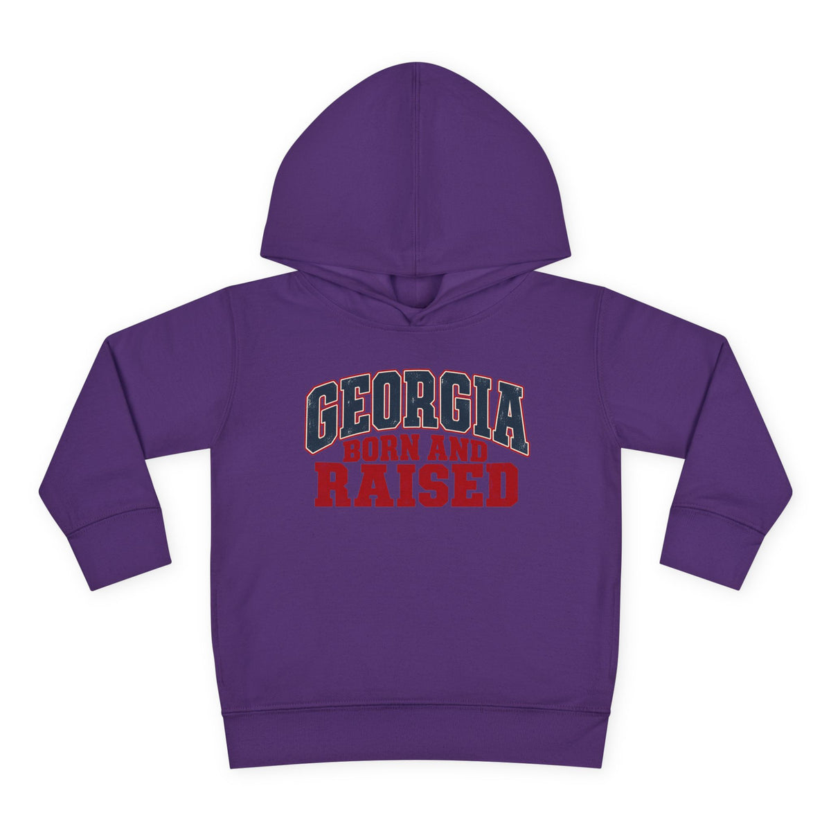 Georgia Born and Raised Rustic Southern Unisex Toddler Pullover Fleece Hoodie