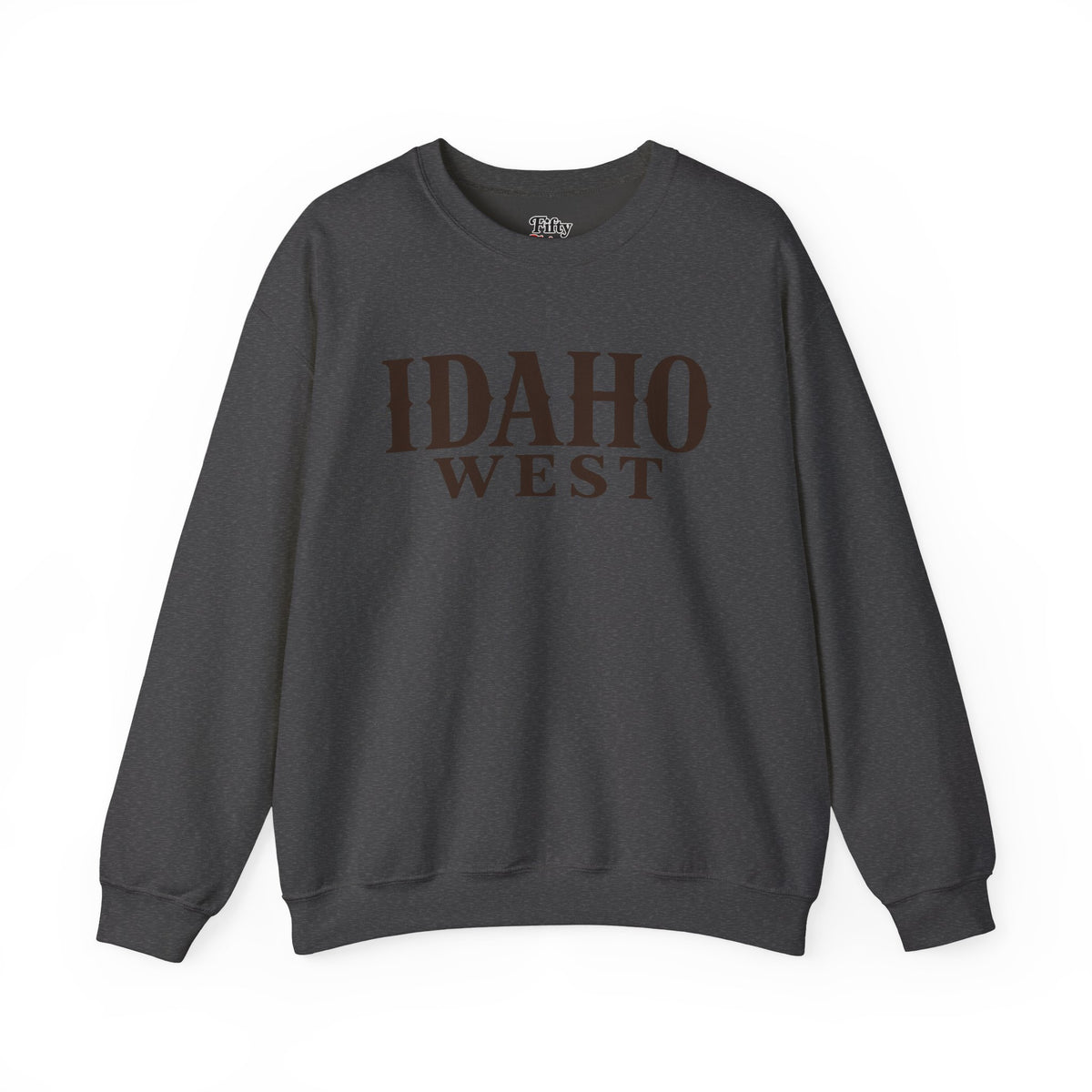 Idaho West Unisex Crewneck Sweatshirt State Name Graphic