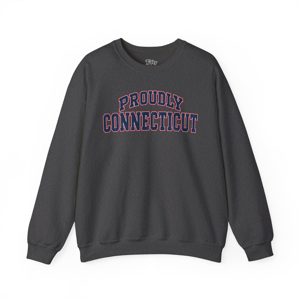 Proudly Connecticut Unisex Crewneck Sweatshirt State Name Graphic