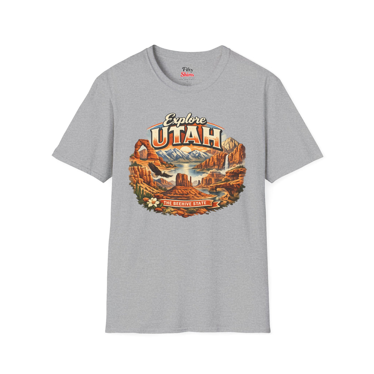 Explore Utah Unisex Softstyle T Shirt State Pride Graphic Tee Collections FS03