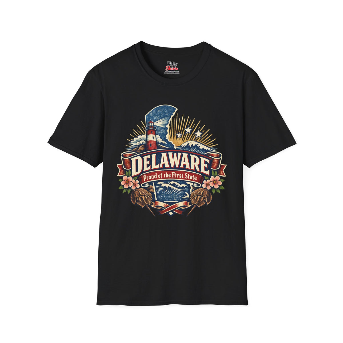 Delaware State Pride Unisex Softstyle T Shirt State Pride Graphic Tee Collections FS03
