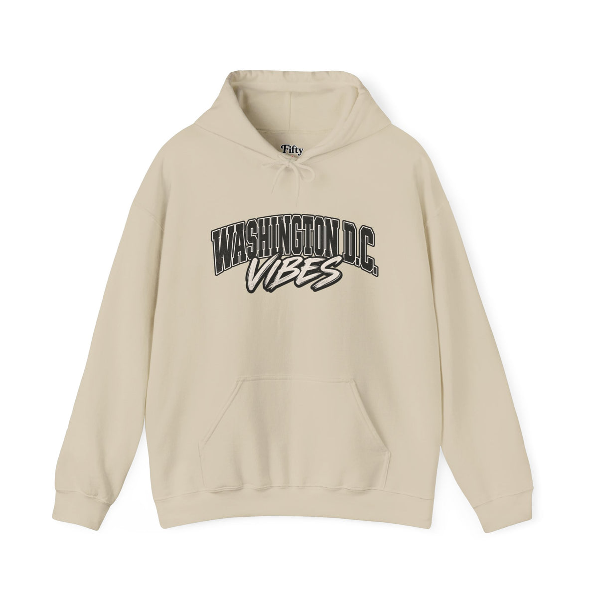 Washington DC Vibes Unisex Hoodie State Name Graphic