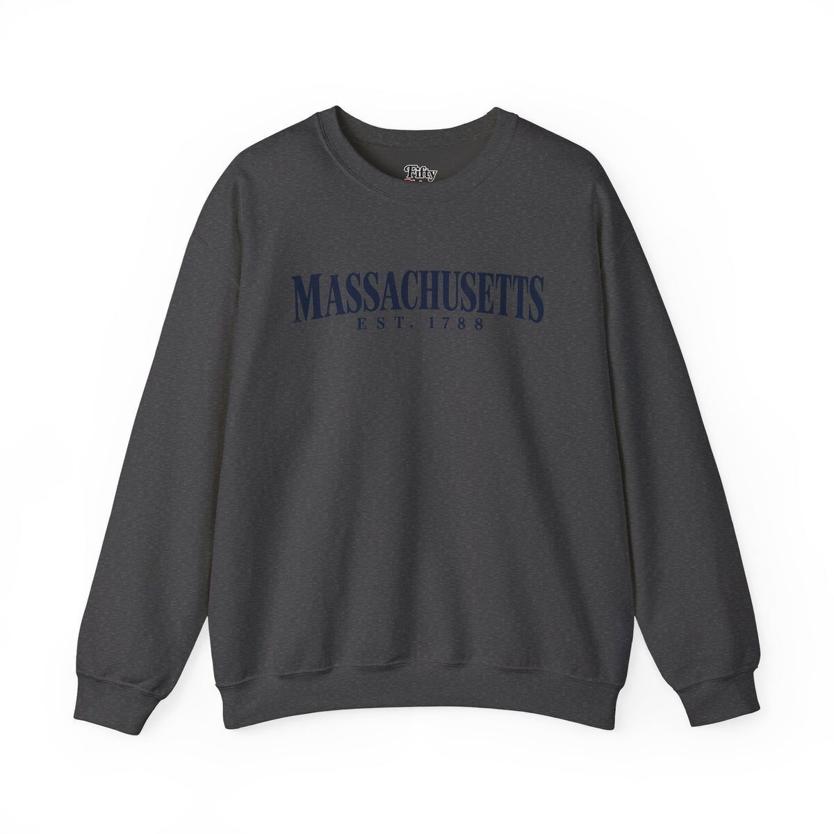 Massachusetts Est. 1788 Unisex Crewneck Sweatshirt State Name Graphic