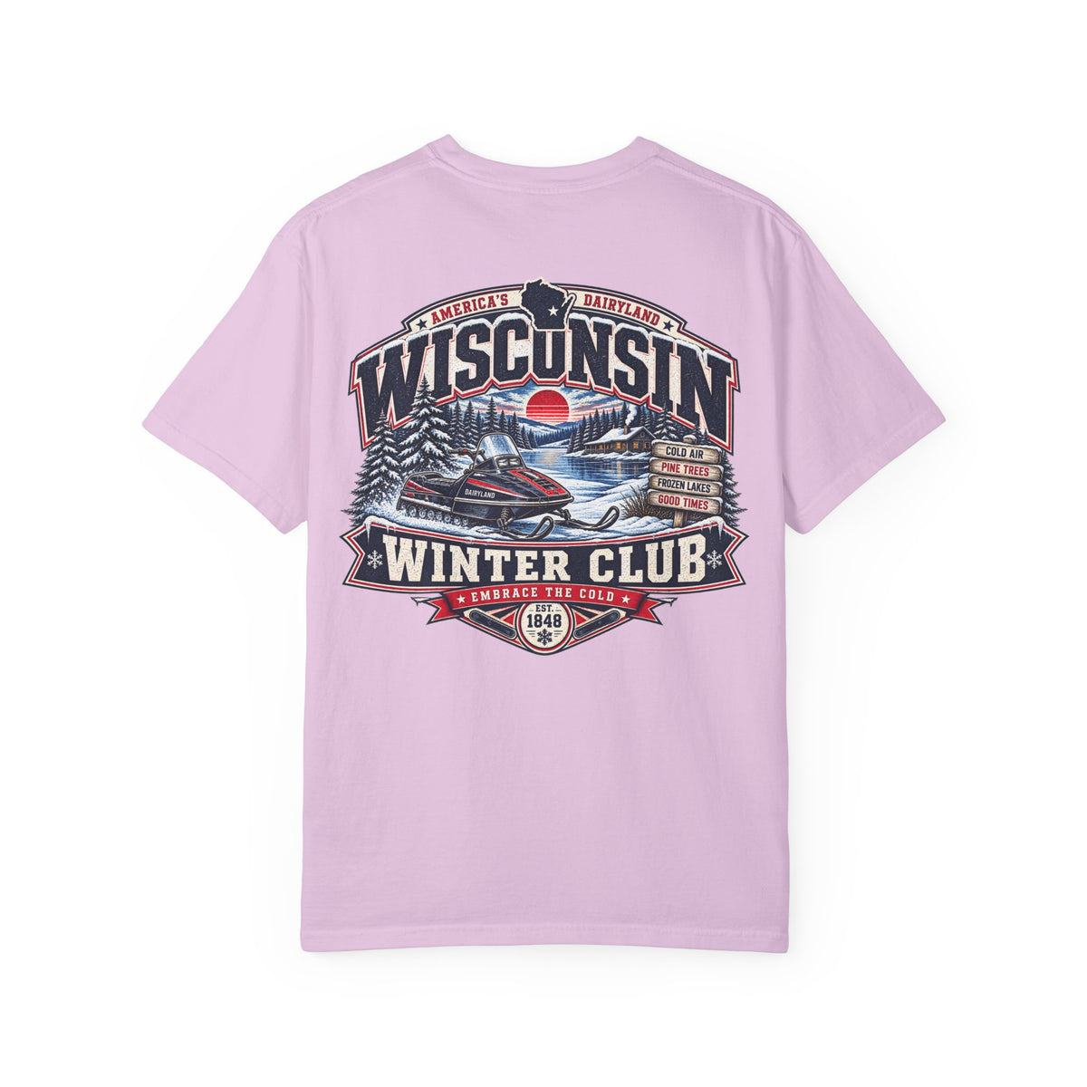 Wisconsin Winter Club Unisex Comfort Color 1717 Streetwear Graphic Tee