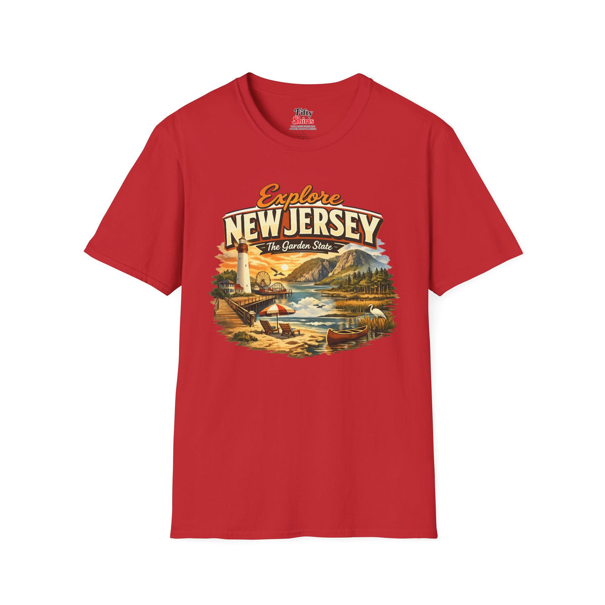 Explore New Jersey Unisex Softstyle T Shirt State Pride Graphic Tee Collections FS03