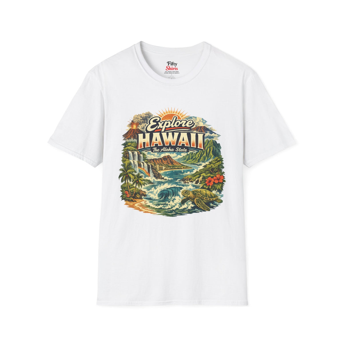 Explore Hawaii Unisex Softstyle T Shirt State Pride Graphic Tee Collections FS03