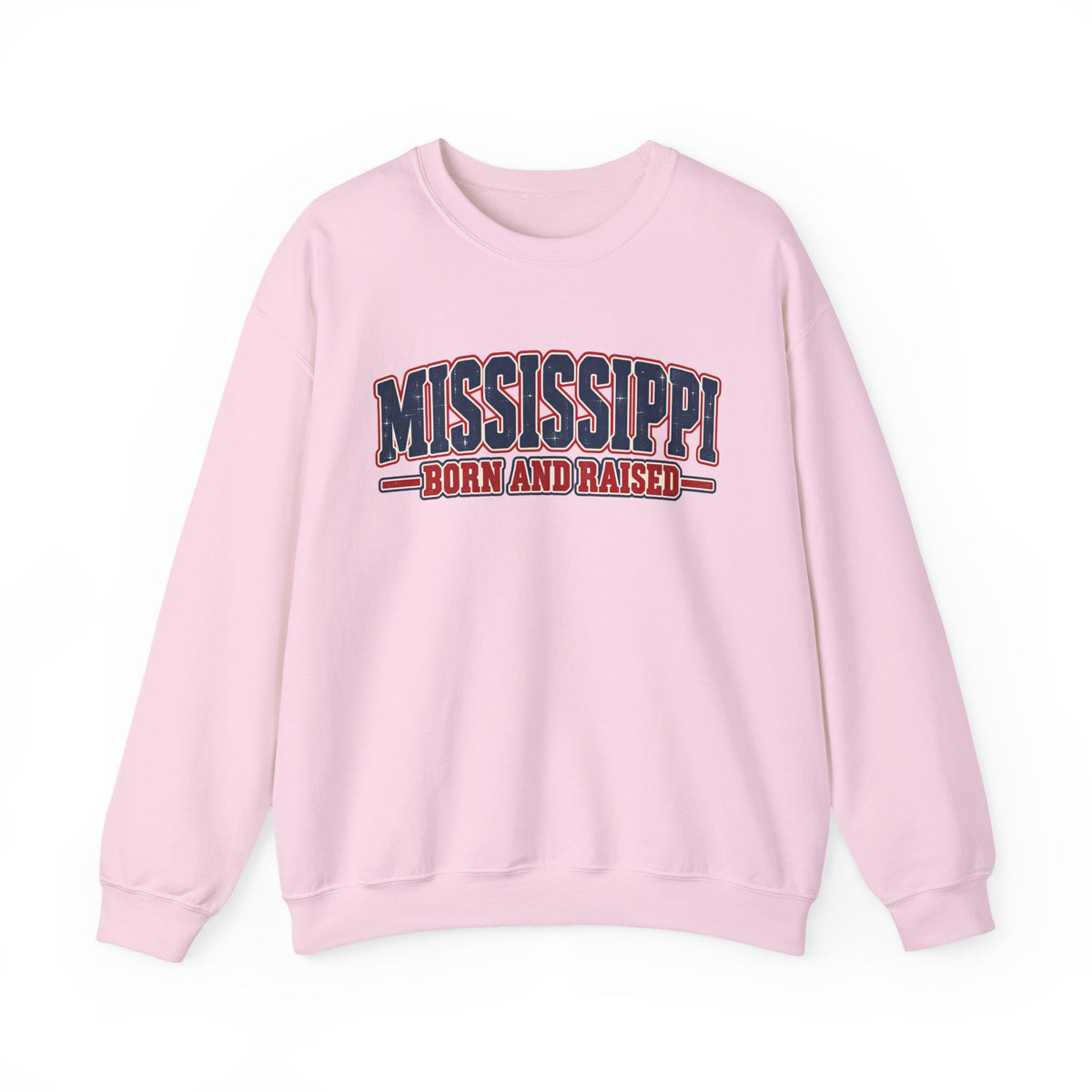 Mississippi Born and Raised Old-School Sign Unisex Sweatshirt Graphic