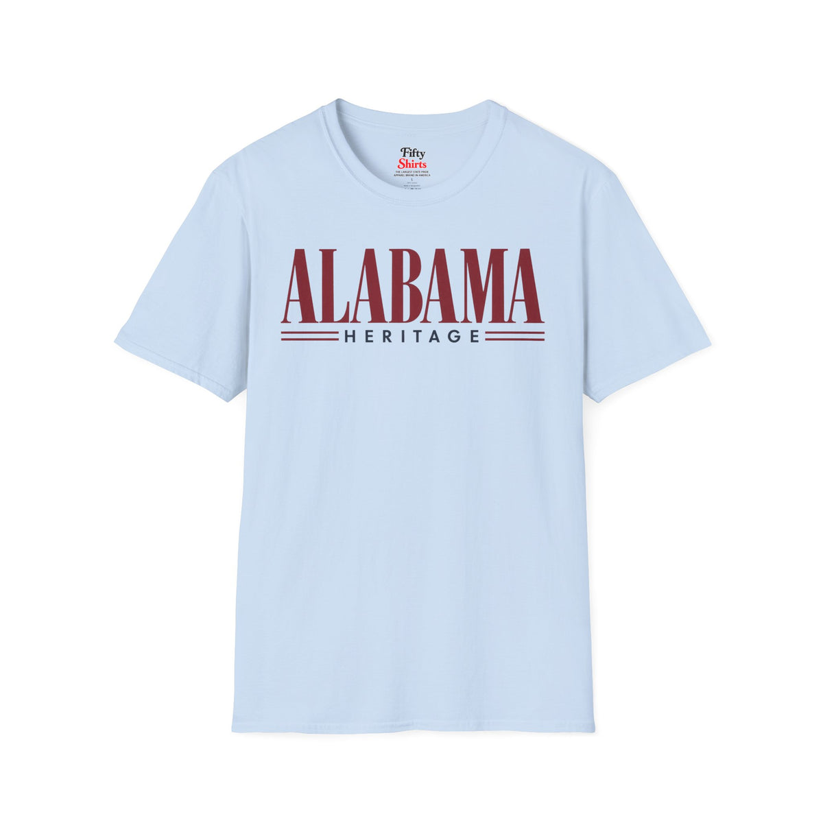 Alabama Heritage Unisex Softstyle T Shirt State Name Graphic Tee
