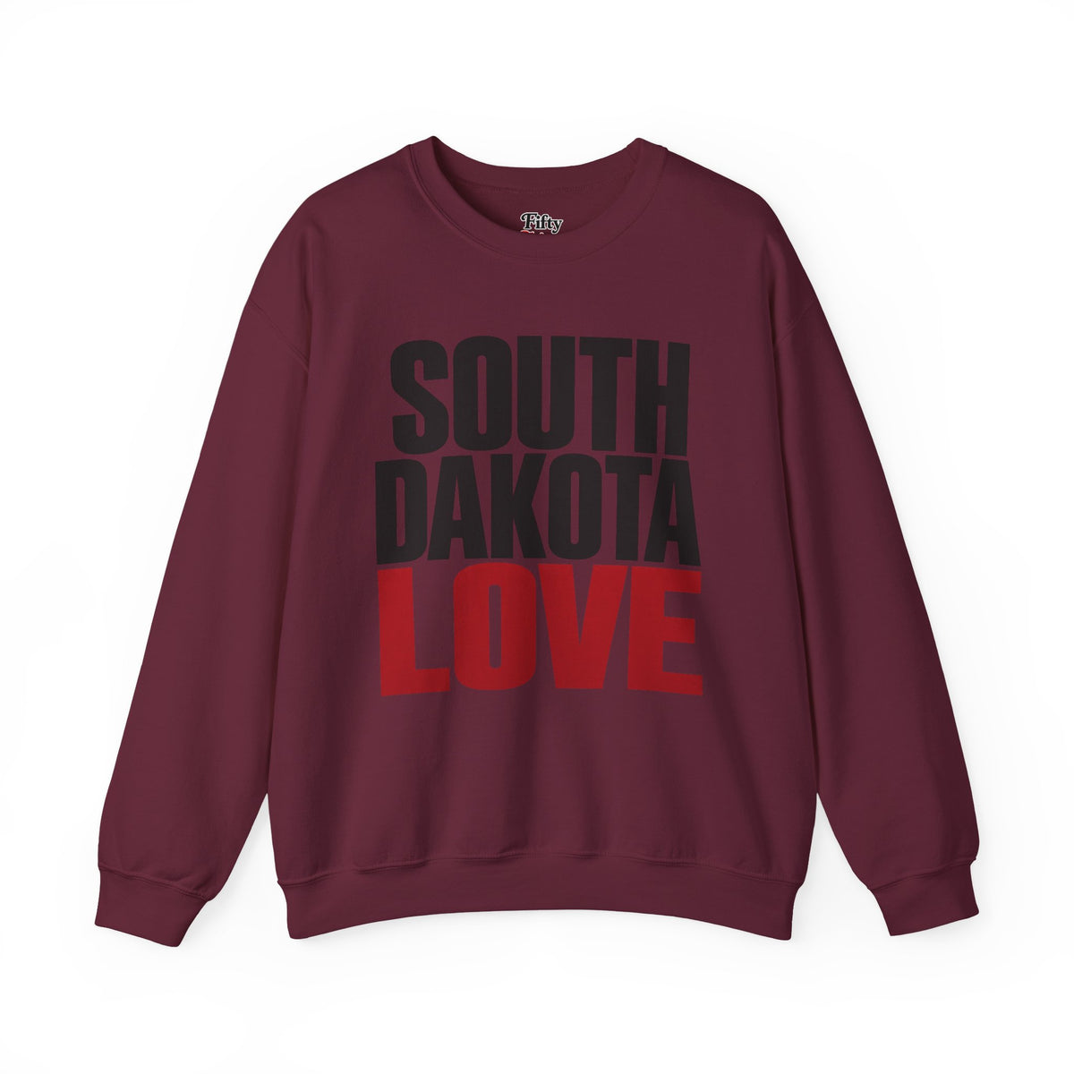 South Dakota Love Unisex Crewneck Sweatshirt State Name Graphic