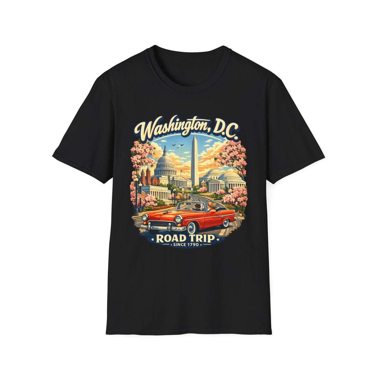 Washington D.C. Road Trip Unisex Softstyle T Shirt State Pride Graphic Tee Collections FS03
