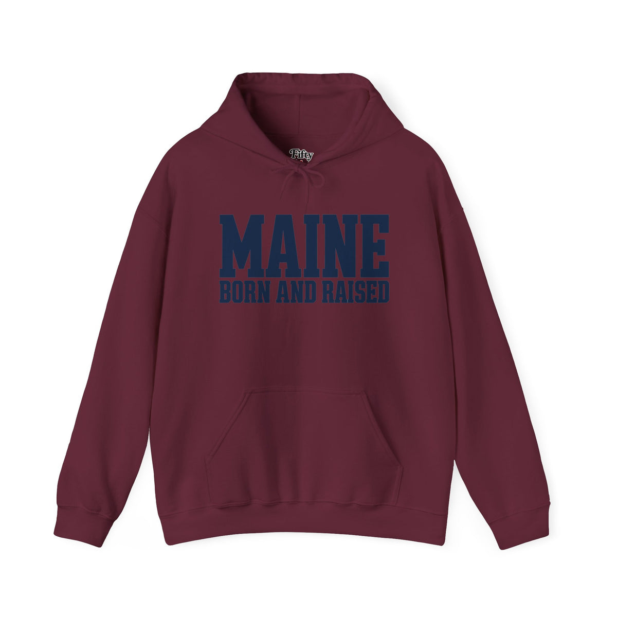 Maine Born and Raised Premium Heritage Streetwear Unisex Hoodie Graphic