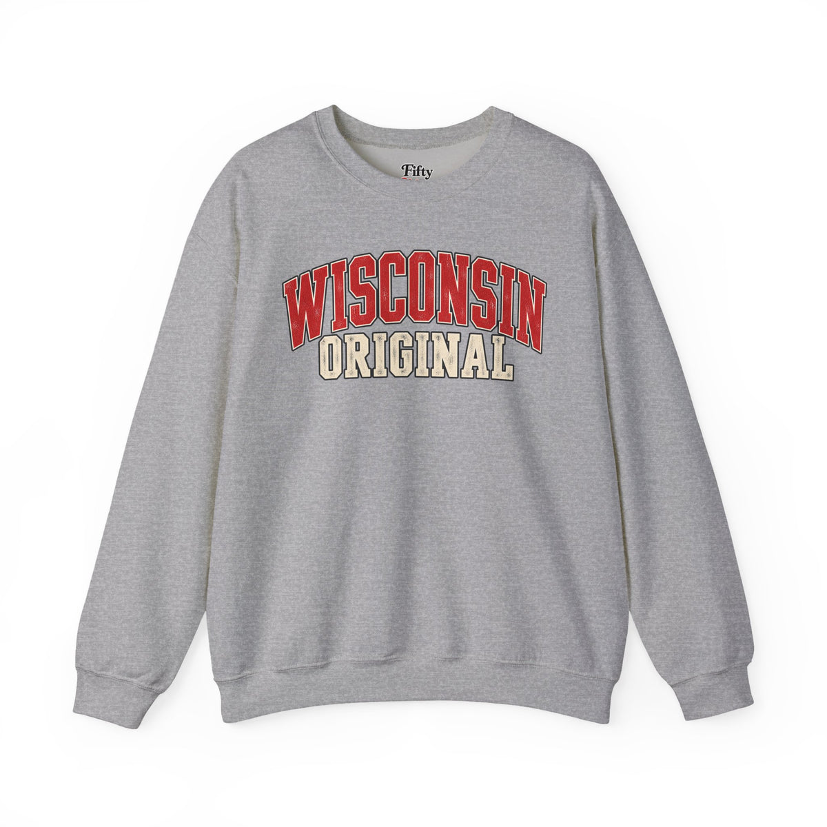 Wisconsin Original Unisex Crewneck Sweatshirt State Name Graphic