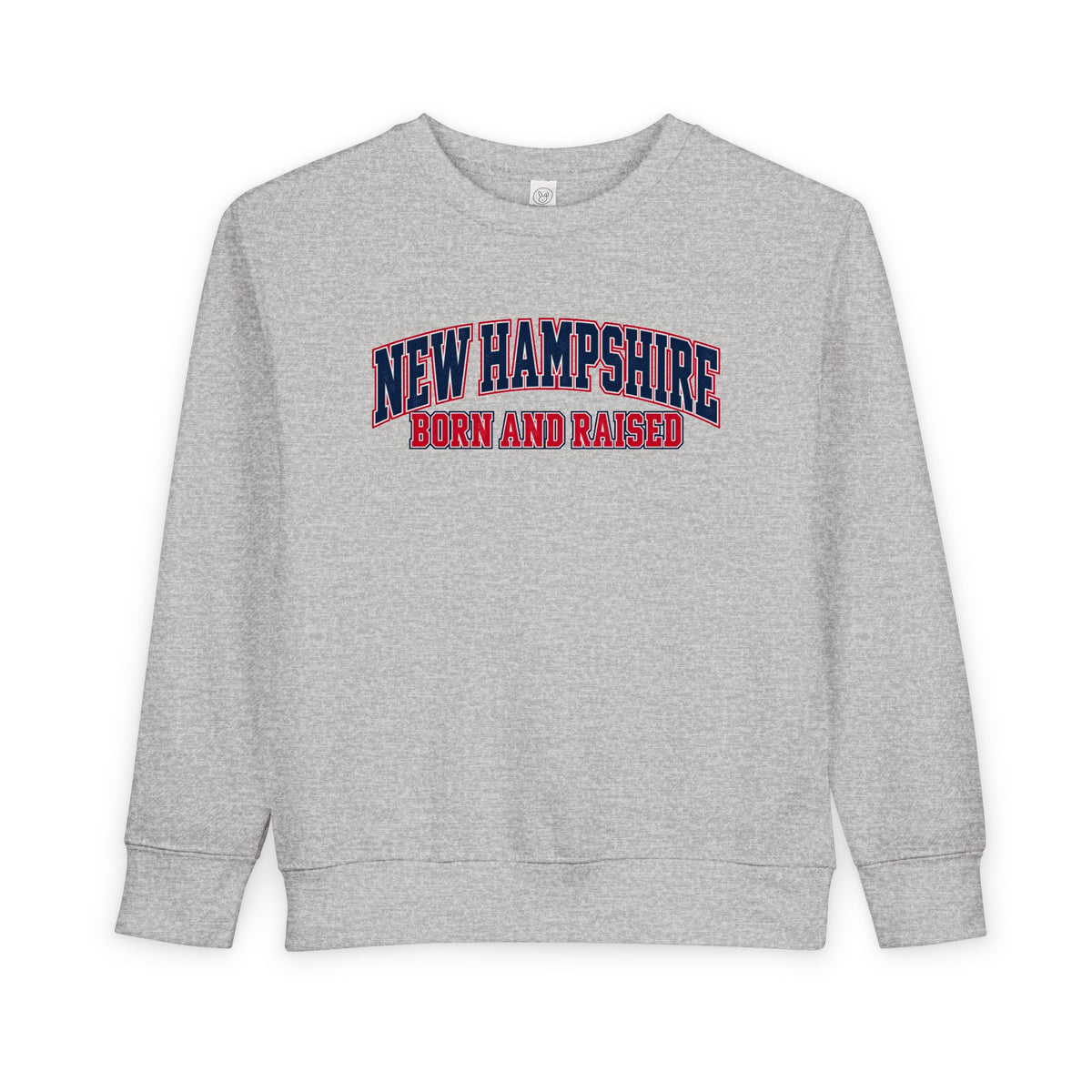 New Hampshire Born and Raised Premium Collegiate Unisex Toddler Sweatshirt Graphic