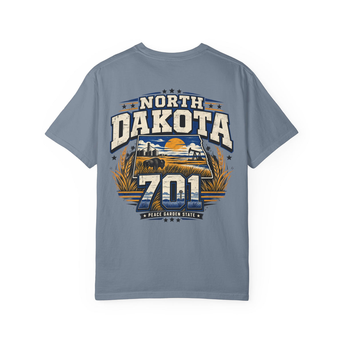 North Dakota 701 Unisex Comfort Color 1717 Streetwear Graphic Tee