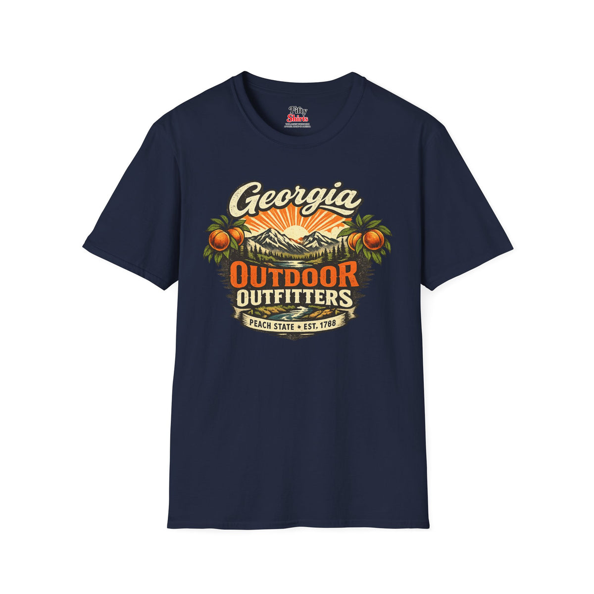 Georgia Outdoor Outfitters Unisex Softstyle T Shirt State Pride Graphic Tee Collections FS03