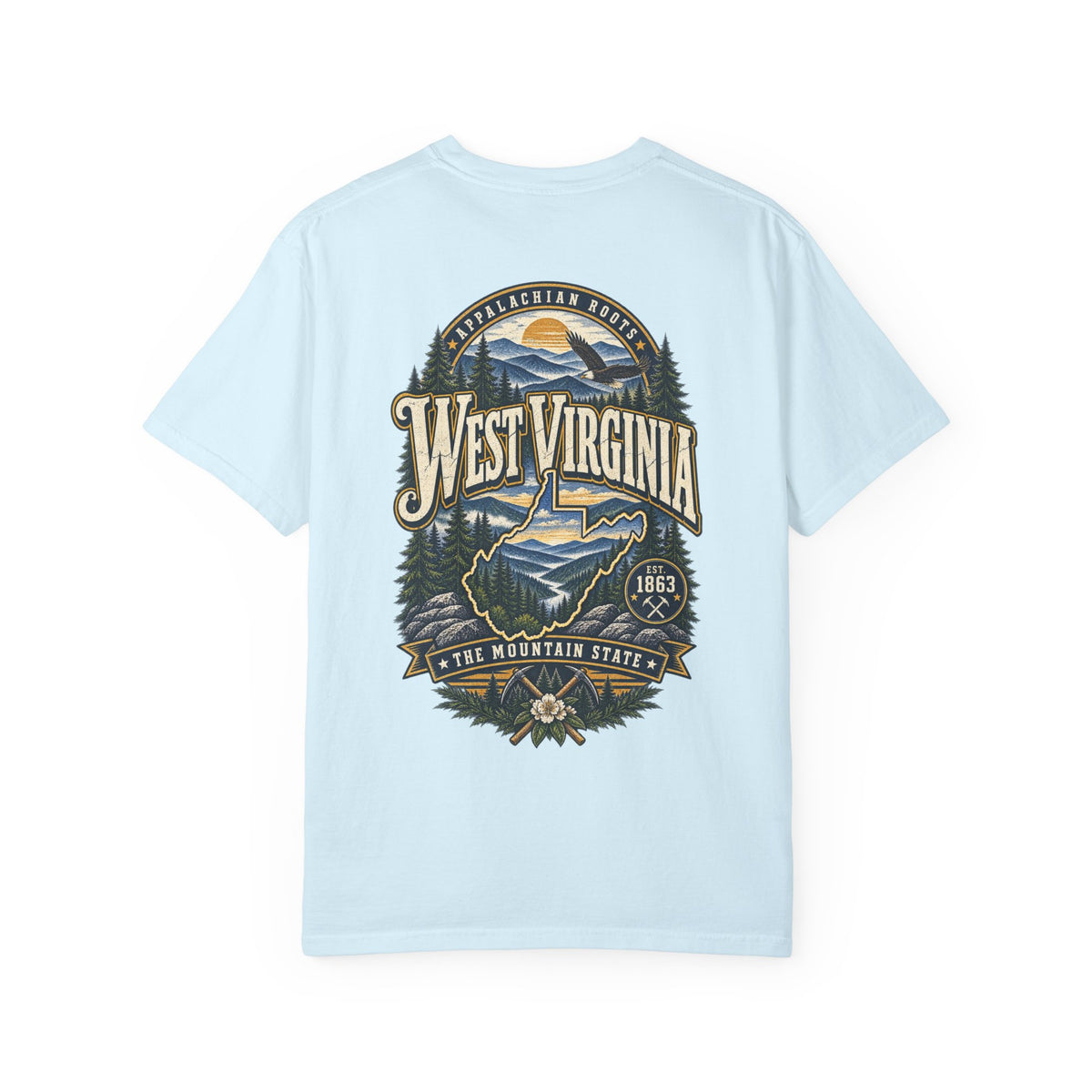 West Virginia Appalachian Roots Unisex Comfort Color 1717 Streetwear Graphic Tee