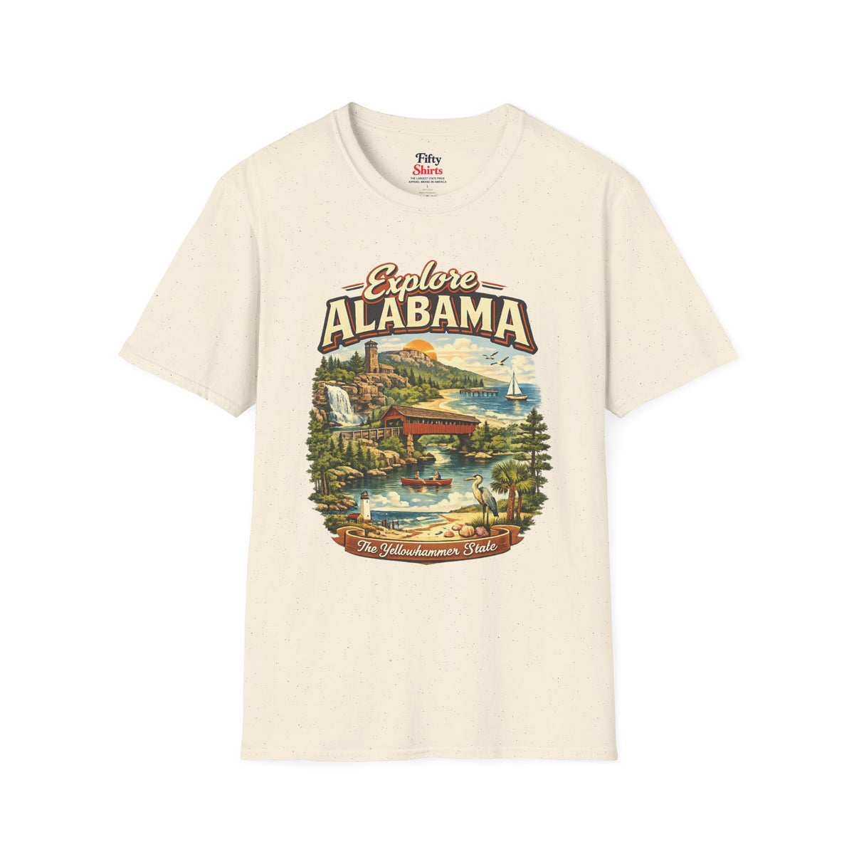 Explore Alabama Unisex Softstyle T Shirt State Pride Graphic Tee Collections FS03