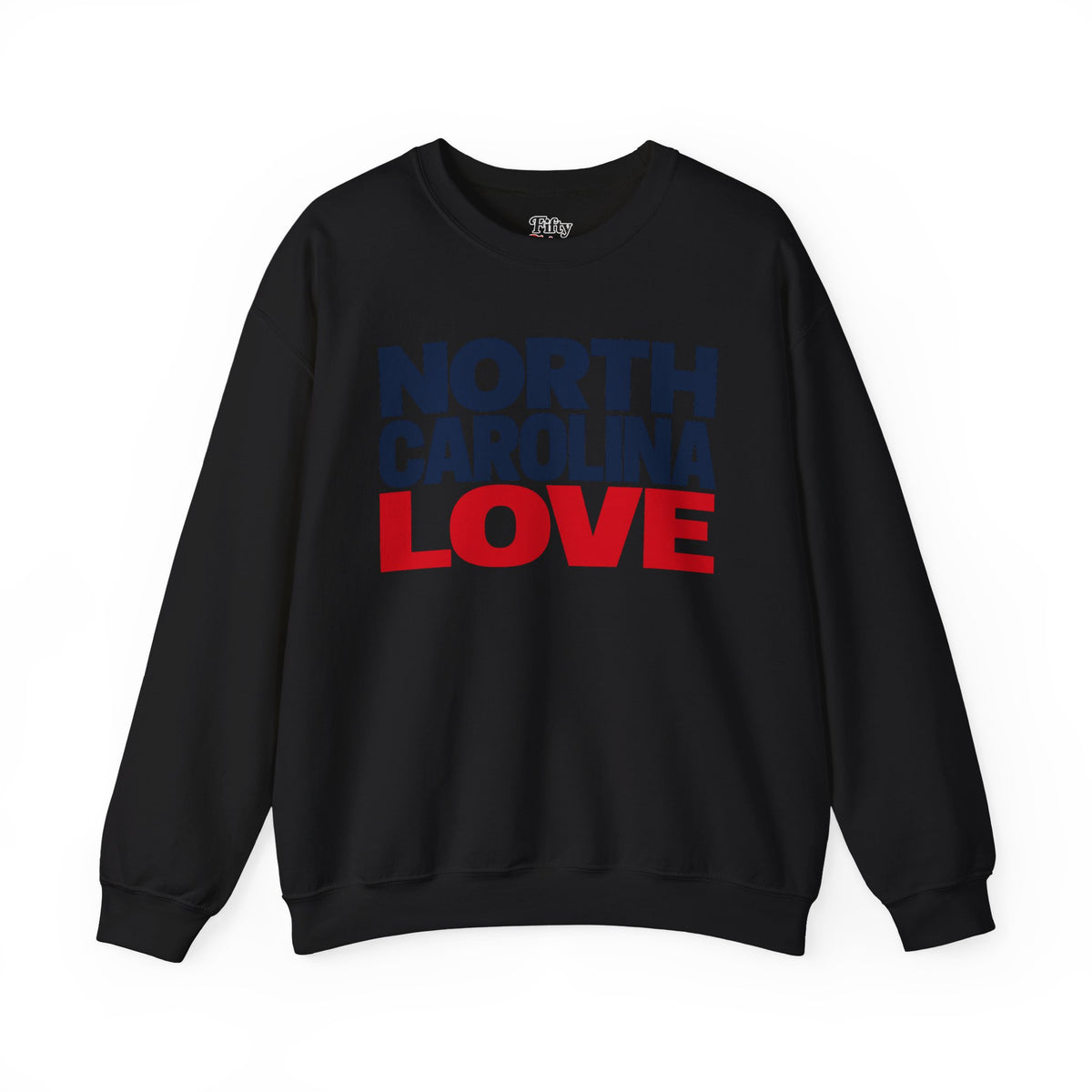 North Carolina Love Unisex Crewneck Sweatshirt State Name Graphic