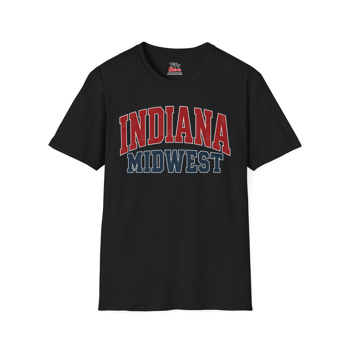 Indiana Midwest Unisex Softstyle T Shirt State Name Graphic Tee