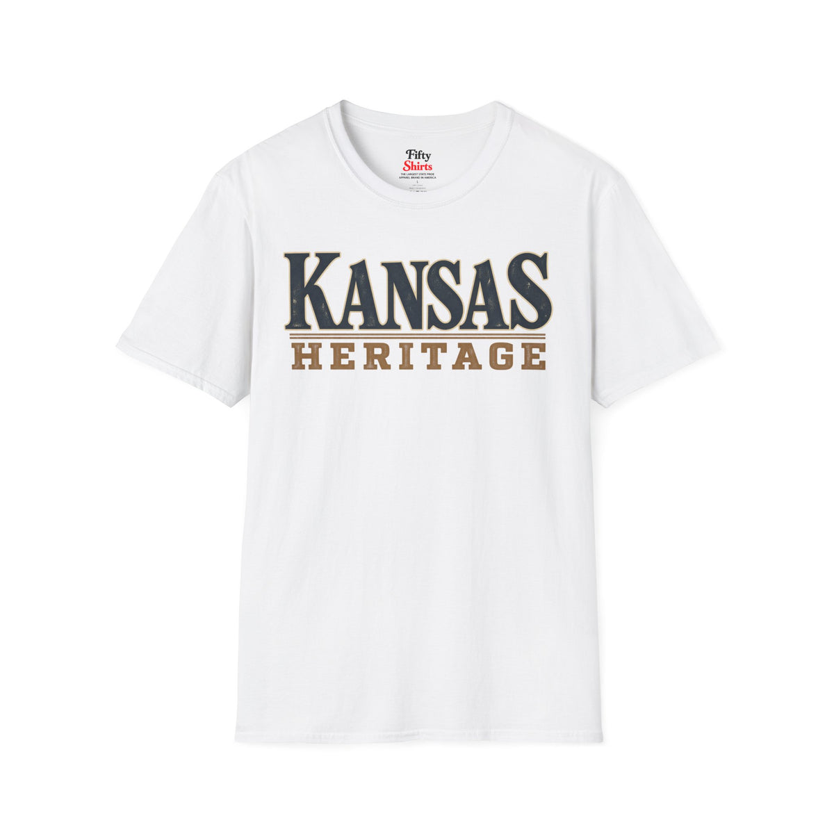 Kansas Heritage Unisex Softstyle T Shirt State Name Graphic Tee