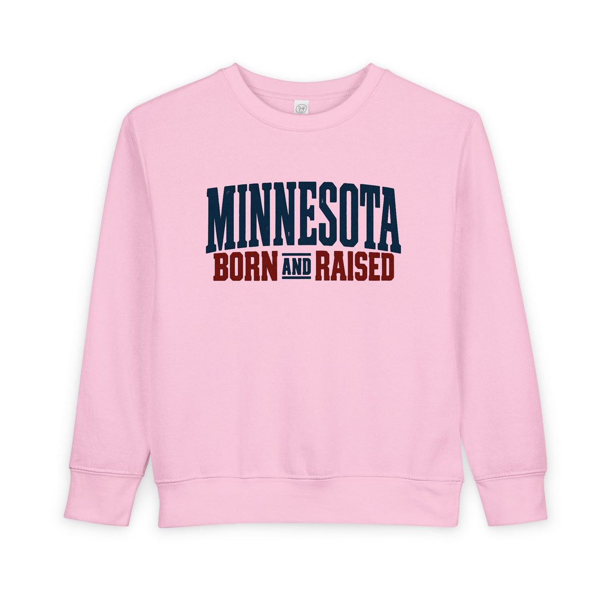 Minnesota Born and Raised Rustic Americana Unisex Toddler Sweatshirt