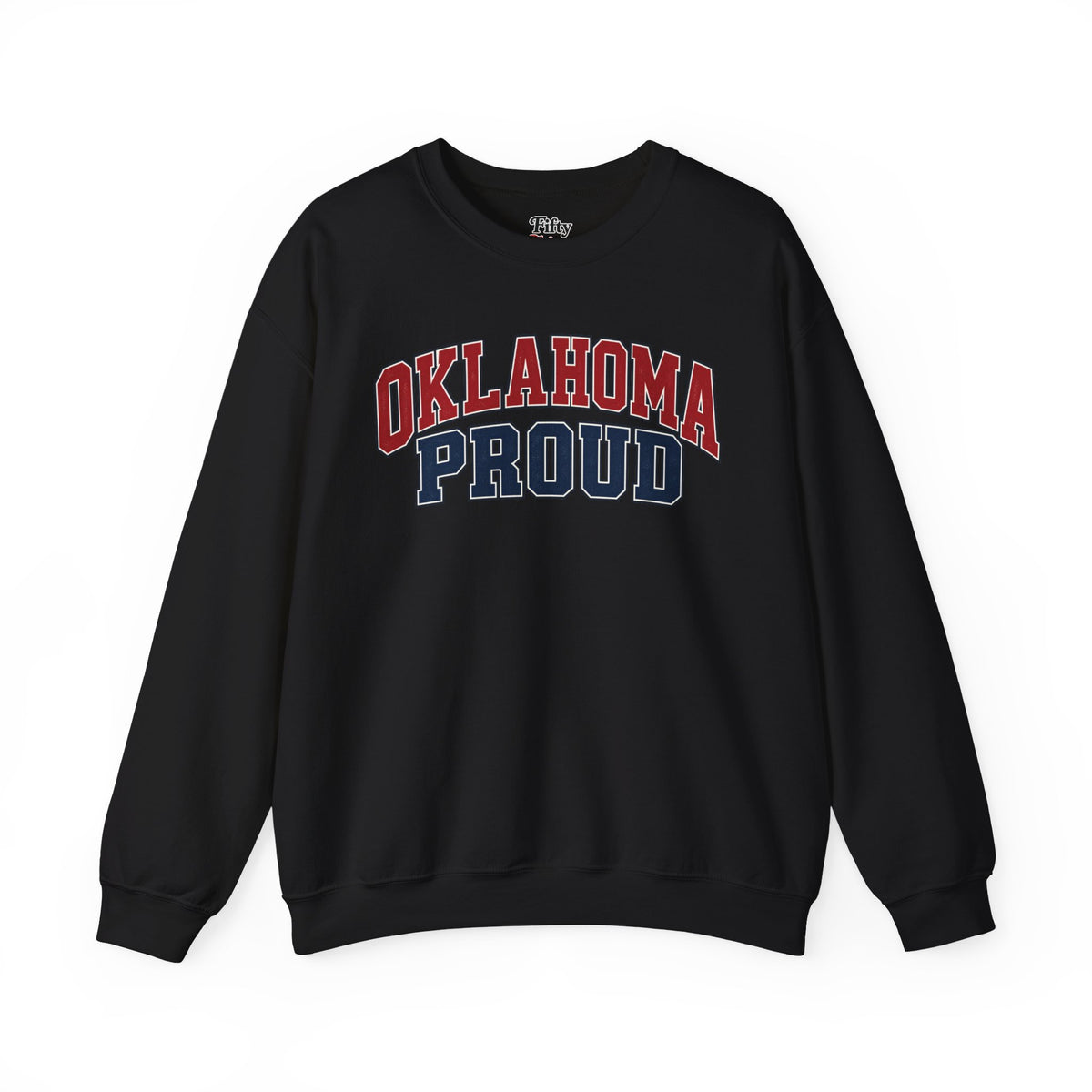 Oklahoma Proud Unisex Crewneck Sweatshirt State Name Graphic