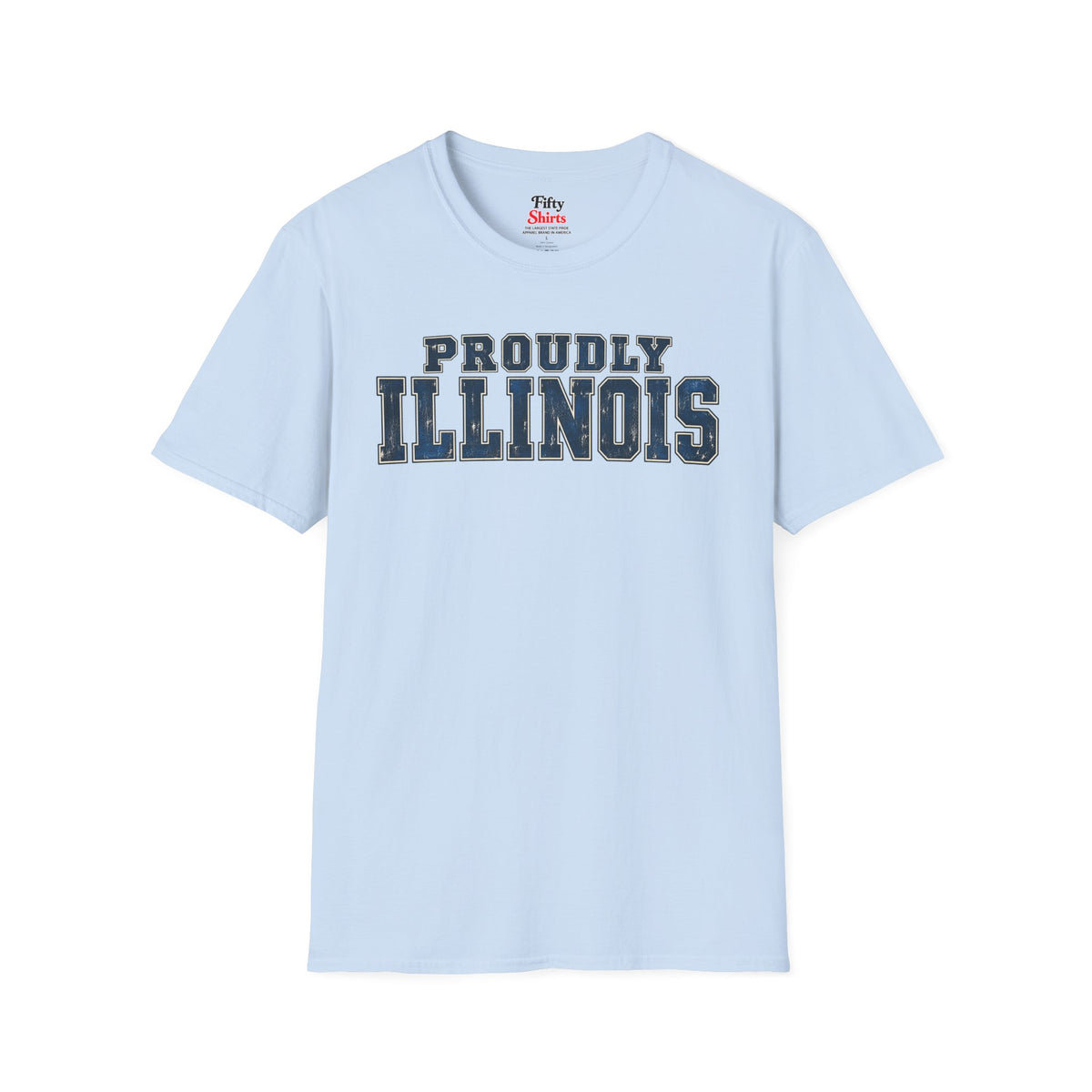 Proudly Illinois Unisex Softstyle T Shirt State Name Graphic Tee