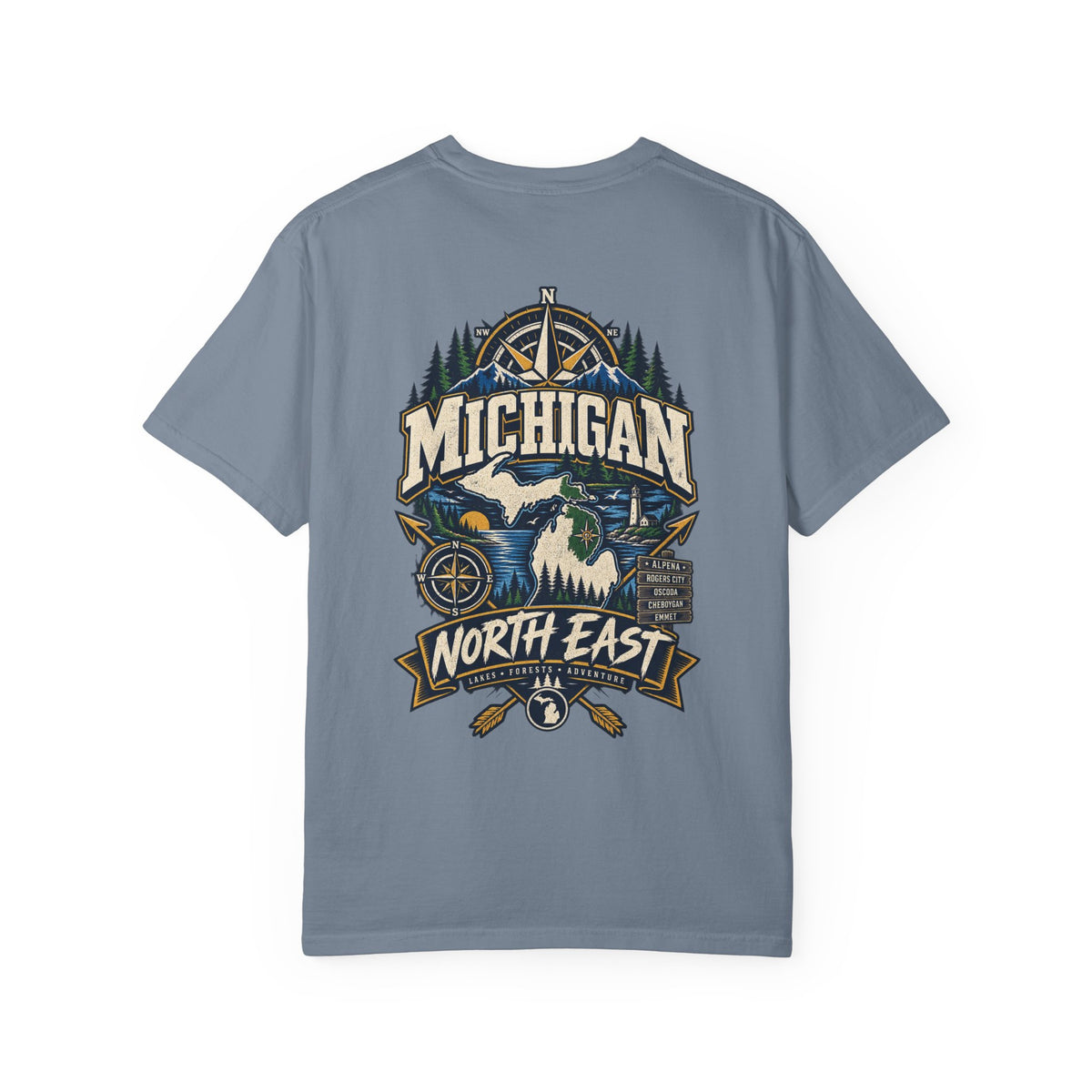 Michigan North East Unisex Comfort Color 1717 Streetwear Graphic Tee