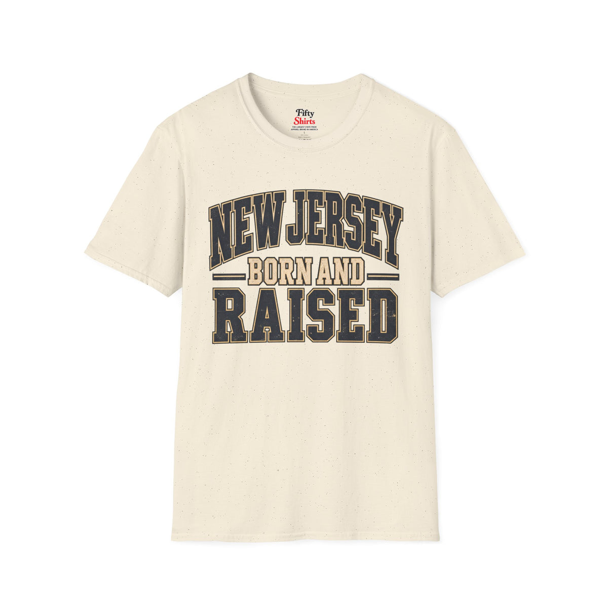 New Jersey Born and Raised Unisex Softstyle T Shirt State Name Graphic Tee