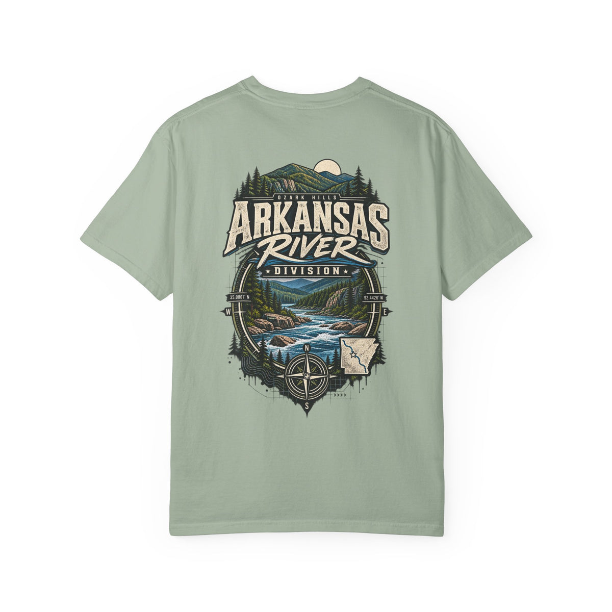 Arkansas River Division Unisex Comfort Color 1717 Streetwear Graphic Tee