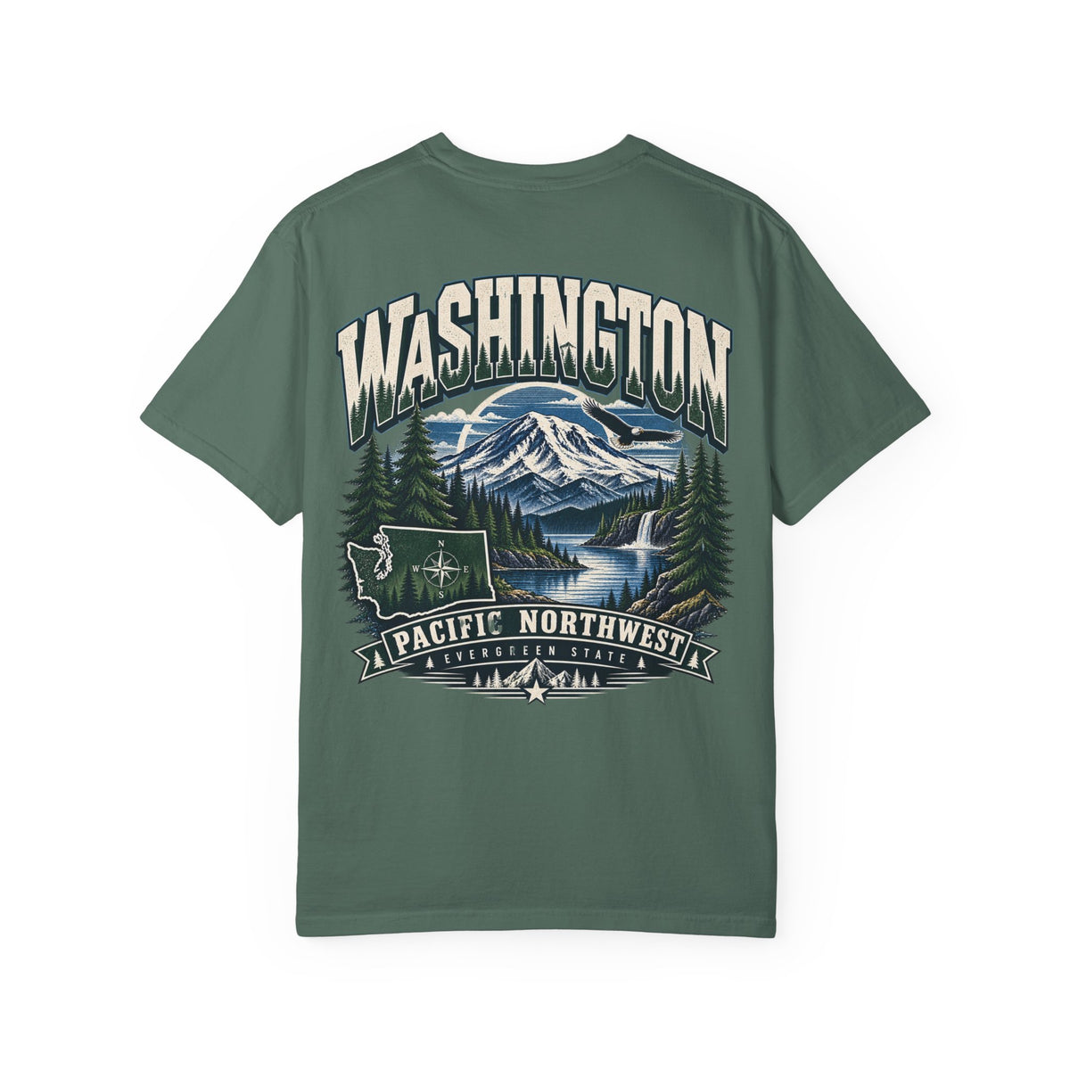 Washington Pacific Northwest Unisex Comfort Color 1717 Streetwear Graphic Tee