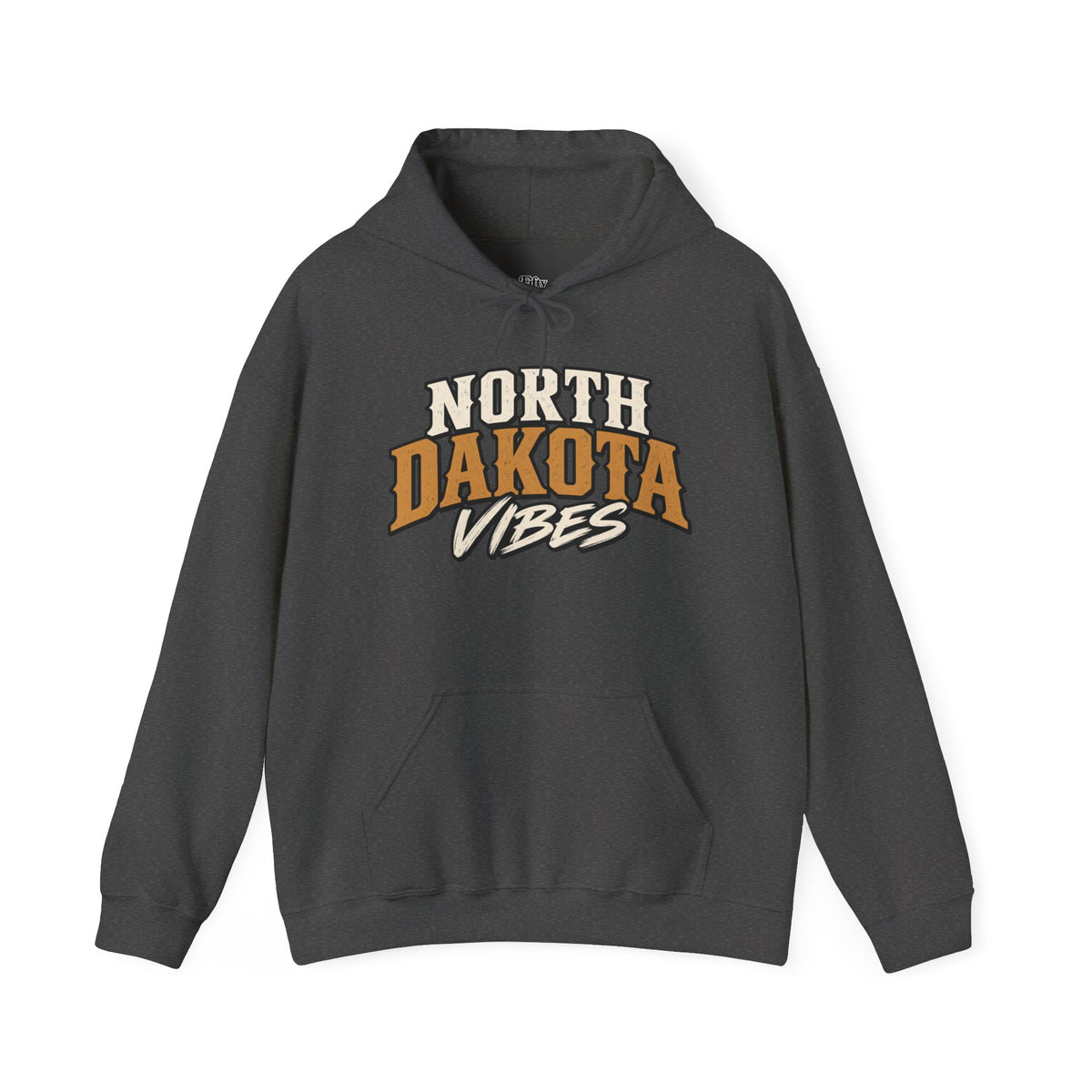 North Dakota Vibes Unisex Hoodie State Name Graphic