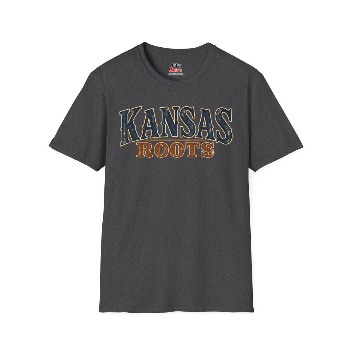 Kansas Roots Unisex Softstyle T Shirt State Name Graphic Tee