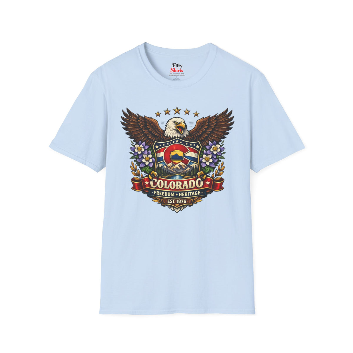 Colorado Americana Eagle Unisex Softstyle T Shirt State Pride Graphic Tee Collections FS03