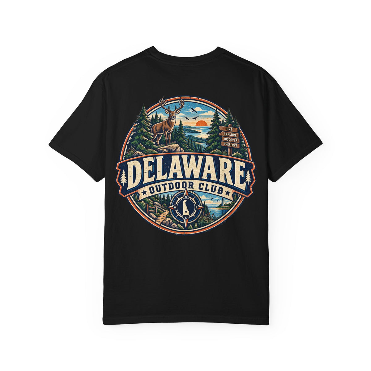 Delaware Outdoor Club Unisex Comfort Color 1717 Streetwear Graphic Tee