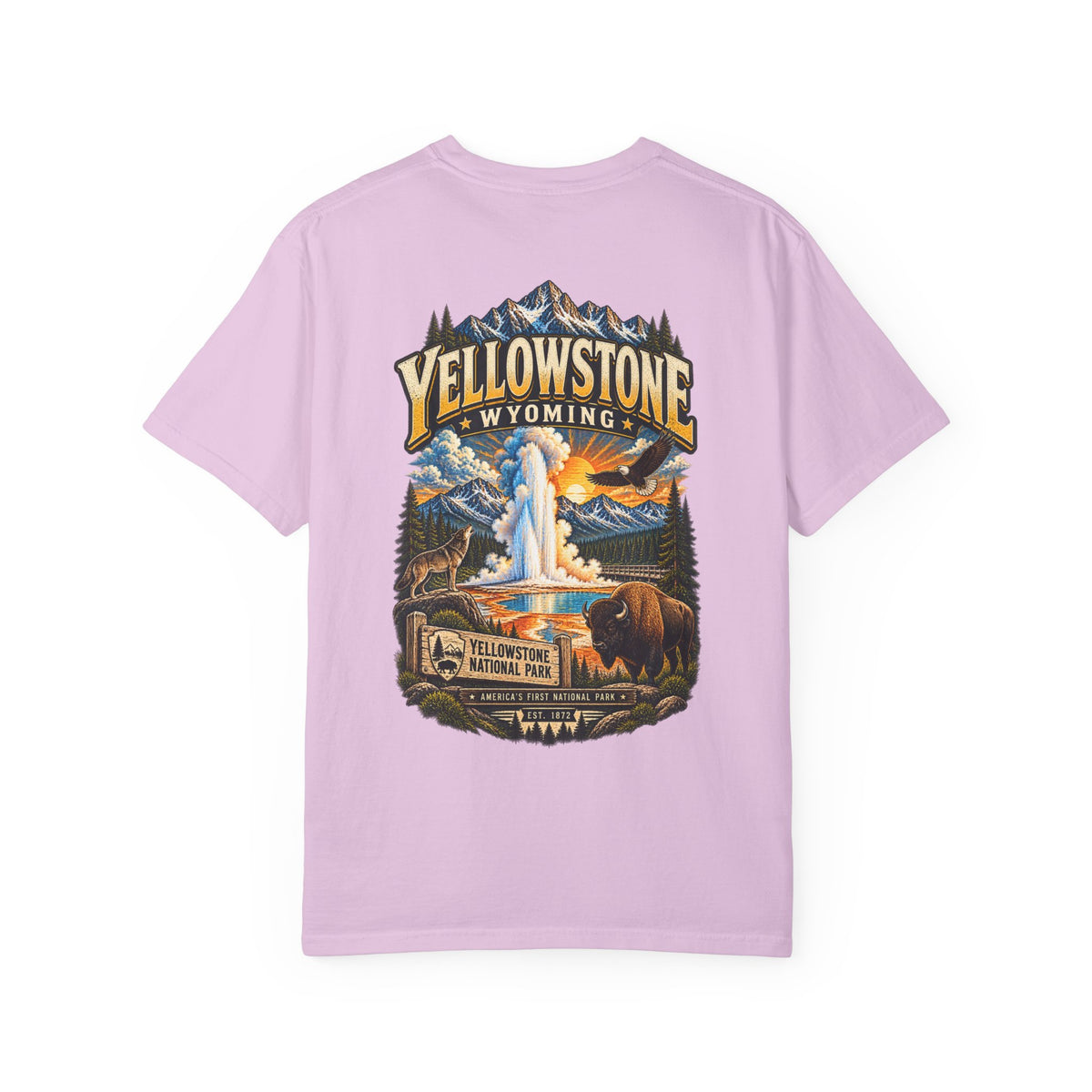 Yellowstone Wyoming Unisex Comfort Color 1717 Streetwear Graphic Tee