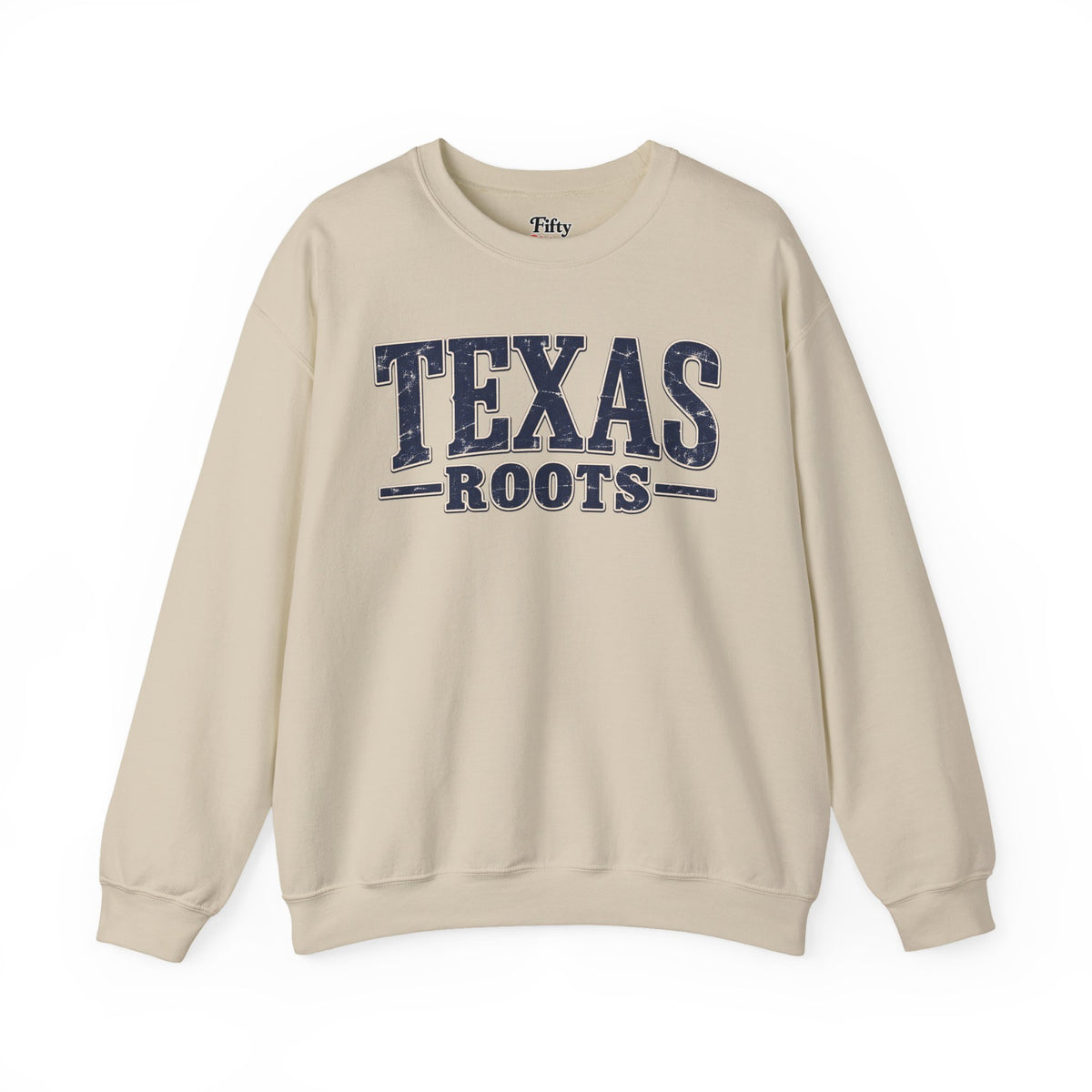 Texas Roots Unisex Crewneck Sweatshirt State Name Graphic
