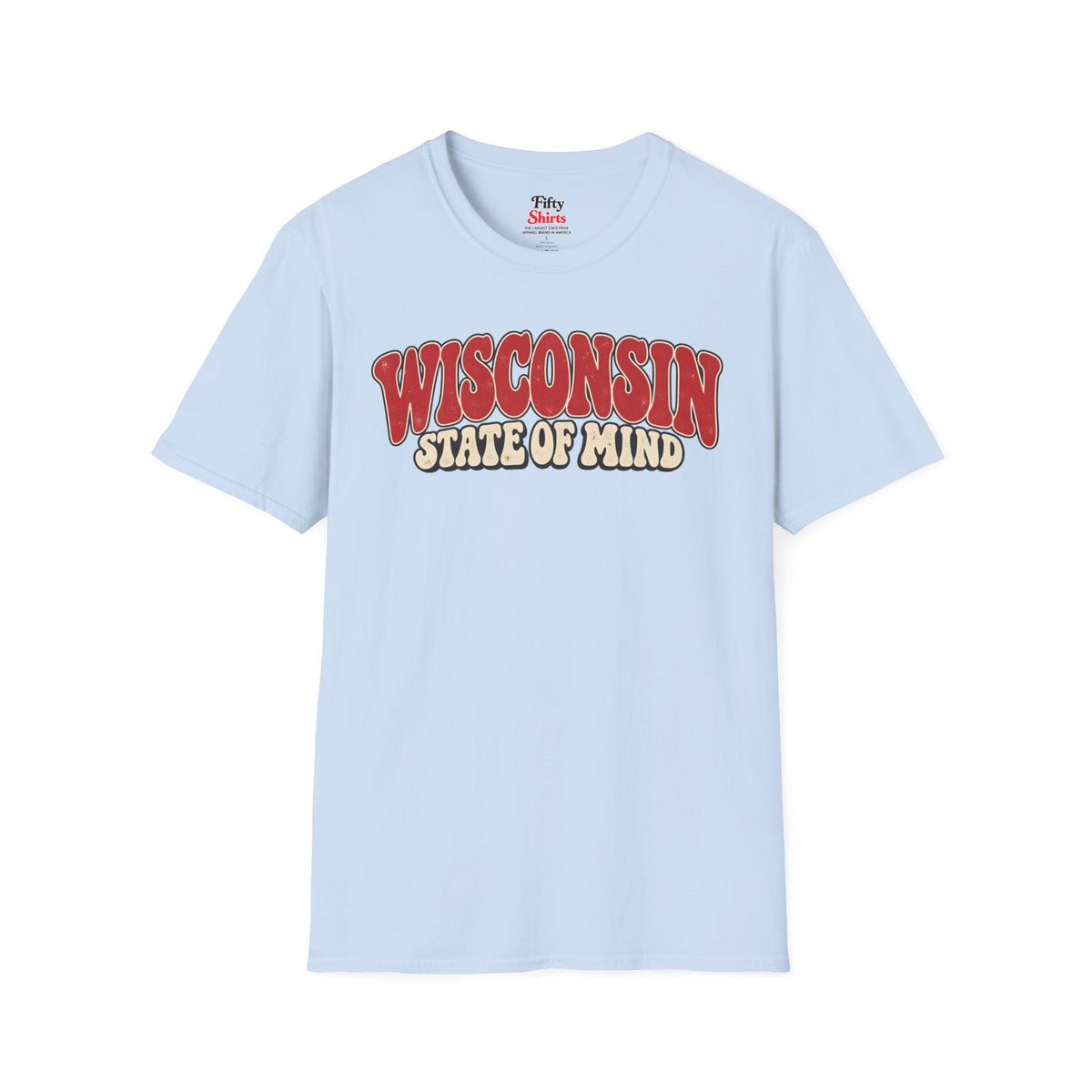 Wisconsin State of Mind Unisex Softstyle T Shirt State Name Graphic Tee