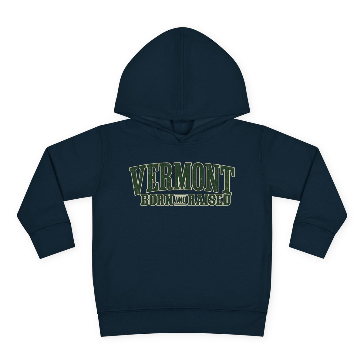 Vermont Born and Raised Premium Vermont Heritage Unisex Toddler Pullover Fleece Hoodie
