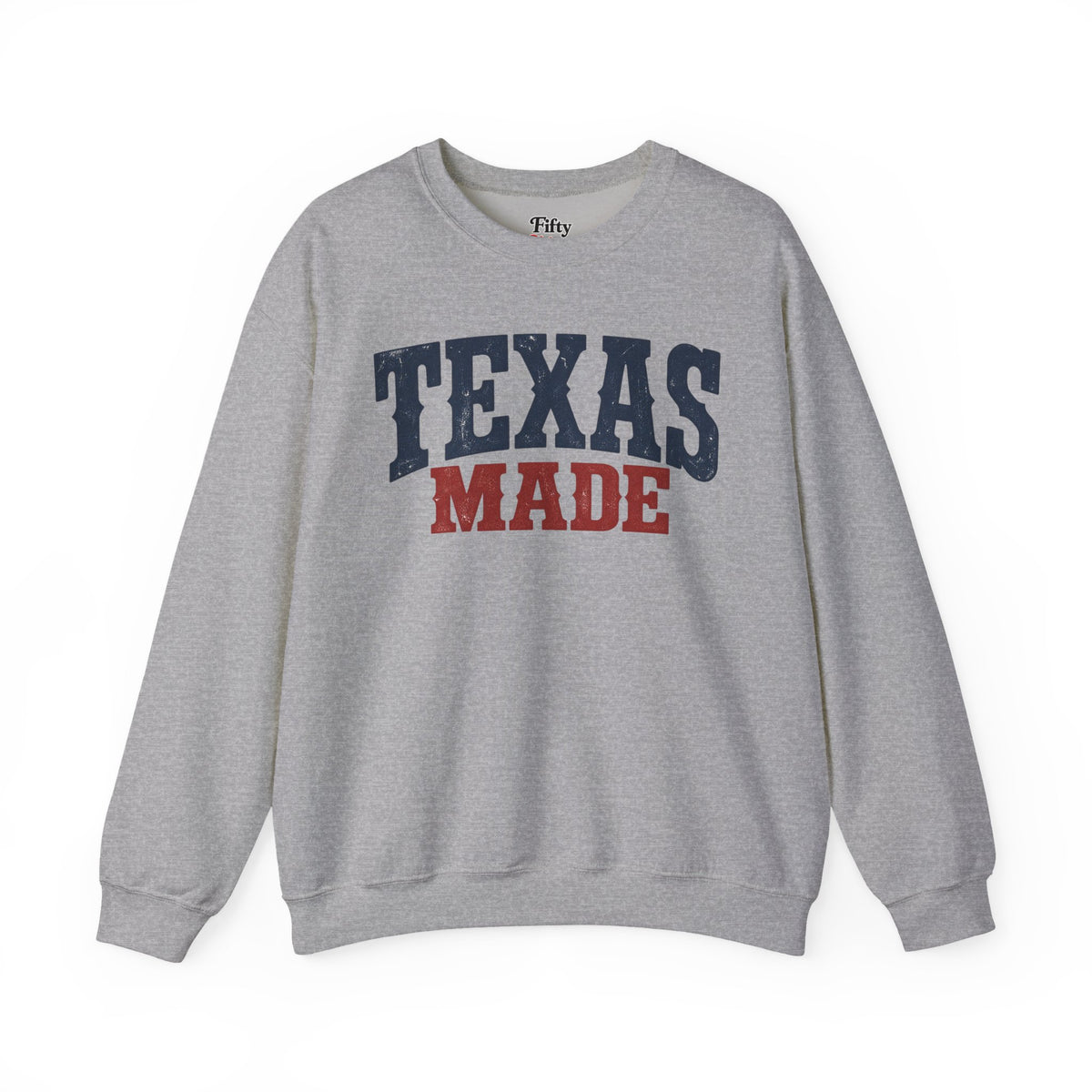 Texas Made Unisex Crewneck Sweatshirt State Name Graphic