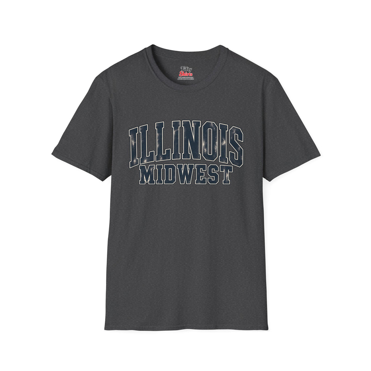 Illinois Midwest Unisex Softstyle T Shirt State Name Graphic Tee
