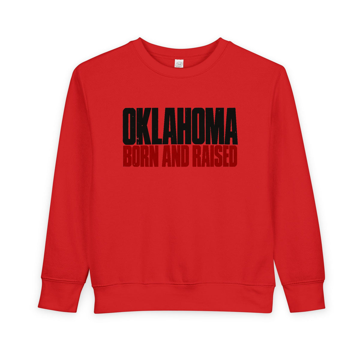 Oklahoma Born and Raised Oklahoma Streetwear Unisex Toddler Sweatshirt
