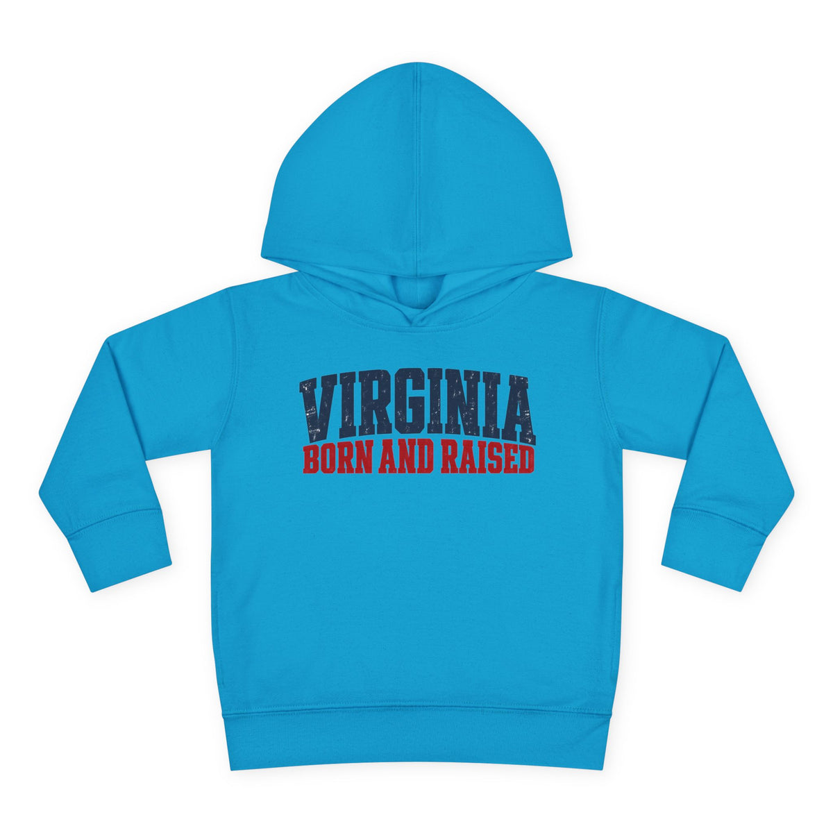 Virginia Born and Raised Bold Southern Streetwear Unisex Toddler Pullover Fleece Hoodie