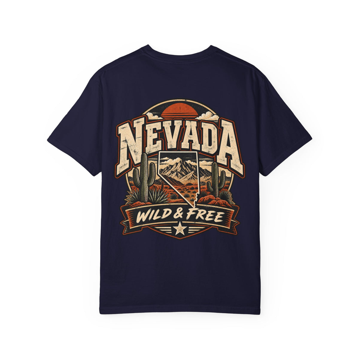 Nevada Wild & Free Unisex Comfort Color 1717 Streetwear Graphic Tee